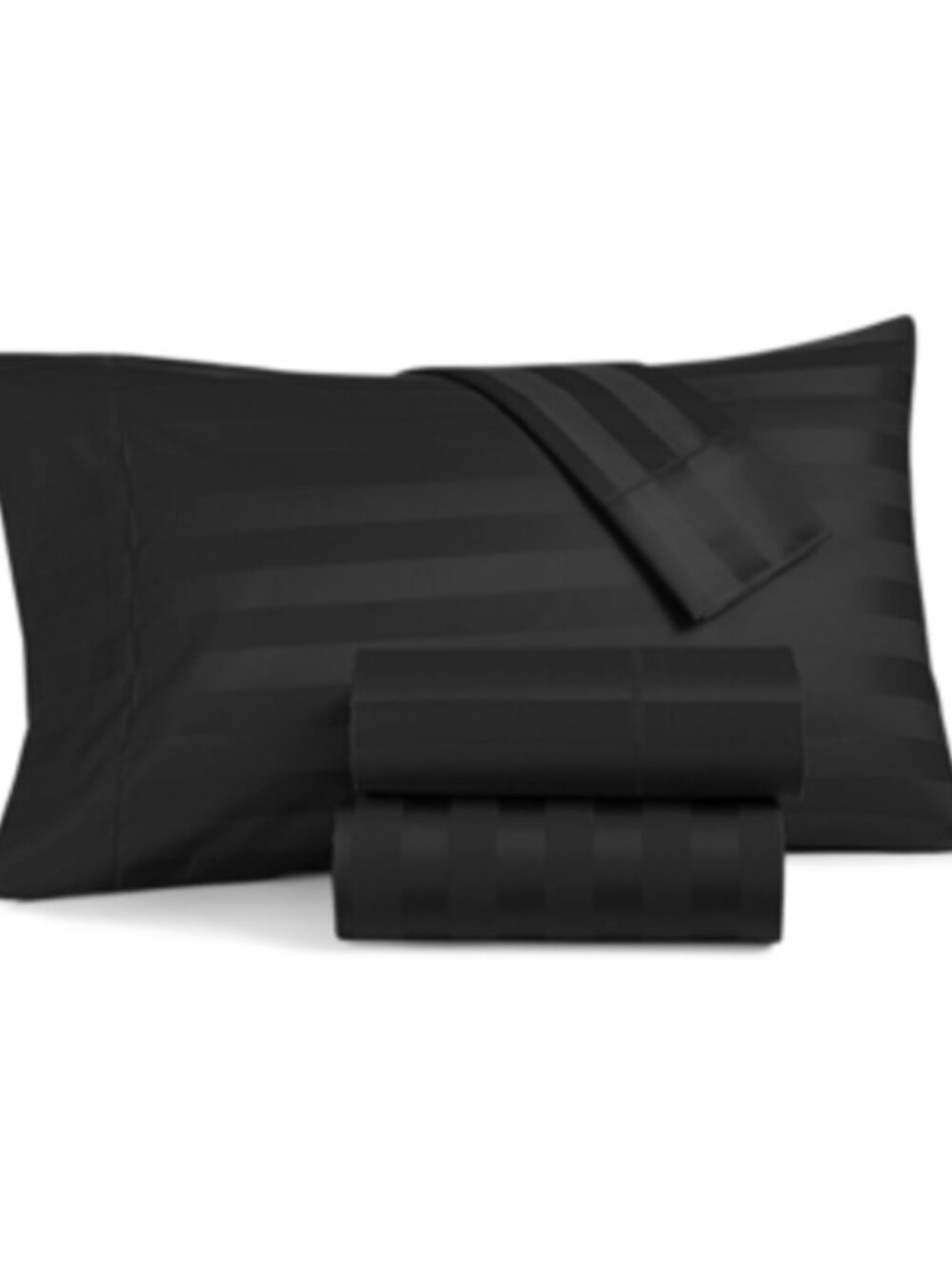 Charter Club 1.5" Stripe 550 Thread Count 100% Cotton 4-Pc. Sheet